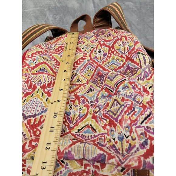 Sakroots Artist Circle Flap Backpack Bag With Matching Pouch, Drawstring - Picture 2 of 10